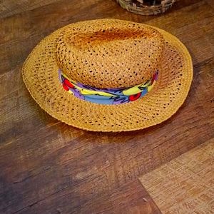 Sun hat straw w/cloth band 🌞